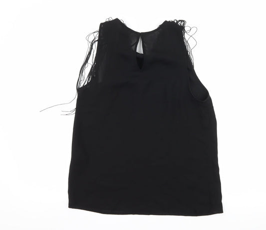 Womens UK Size 6 H&M Black Basic Blouse