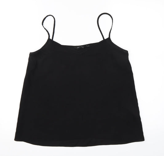 Womens UK Size 10 Newlook Black Camisole Tank