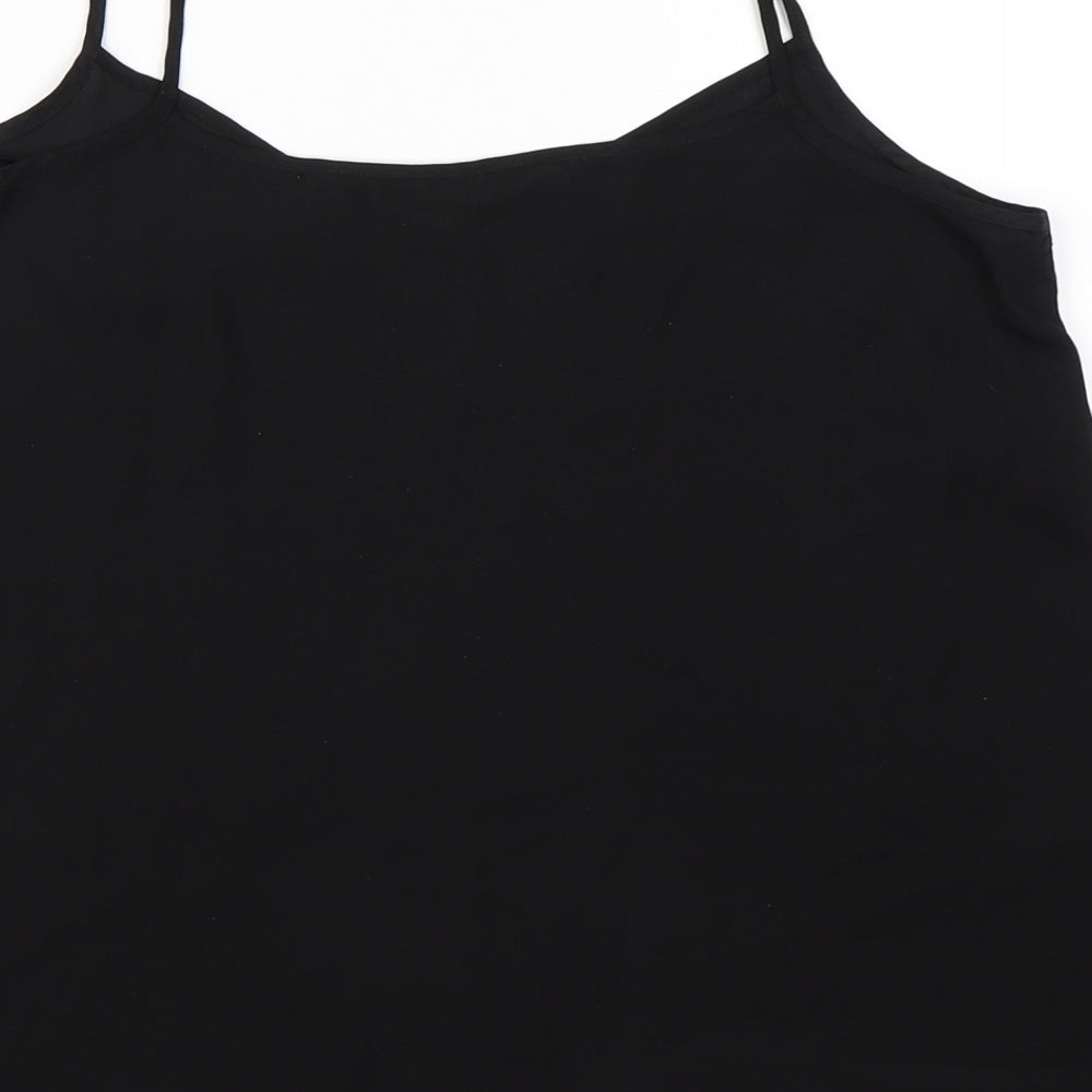 Womens UK Size 10 Newlook Black Camisole Tank