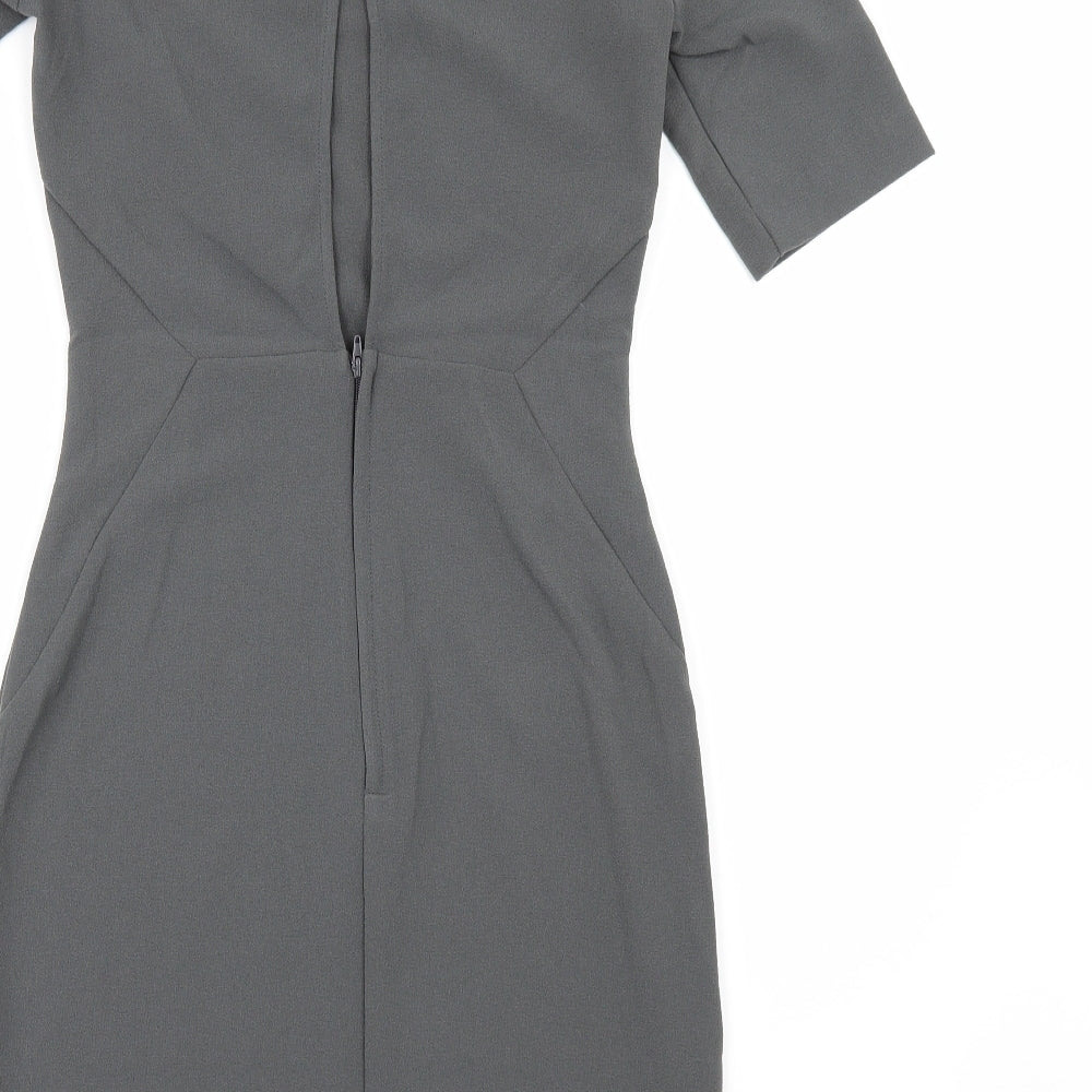 H&M Womens Grey Pencil Dress Size 6