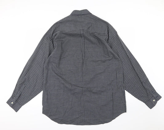 Mens UK Size L Peter Werth Blue Button-Up Long Sleeve Casual Shirt