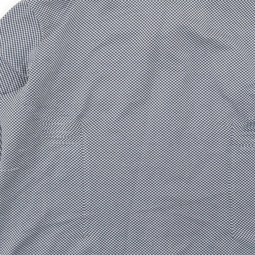 Womens UK Size 14 Preworn Blue Basic Button-Up