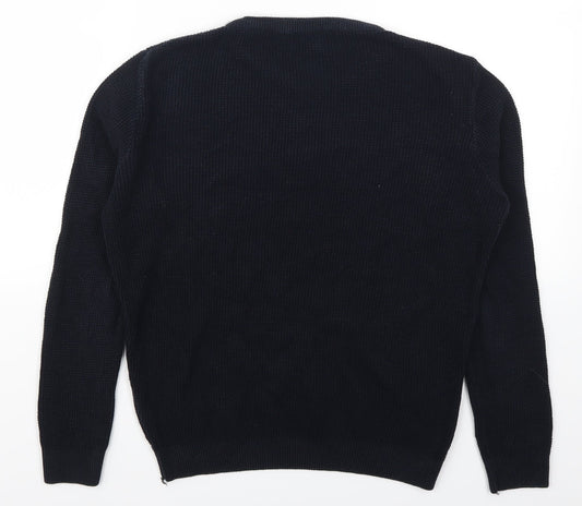 River Island Mens Blue Henley Jumper Size S