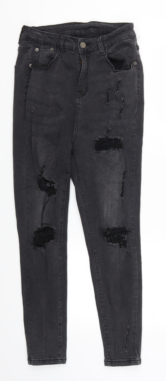 SHEIN Womens Grey Denim Skinny Jeans Size 28 in L25 in