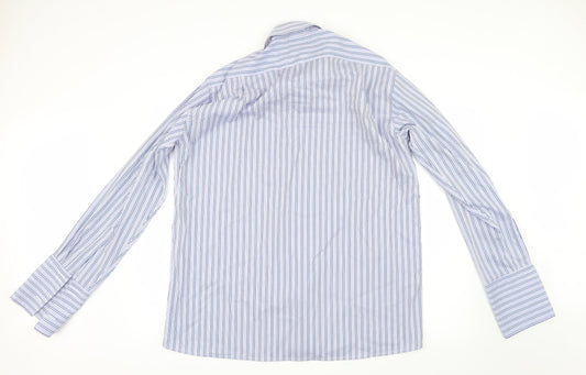 Mens UK Collar Size 16.5 Paradigm Smart Blue Dress Shirt