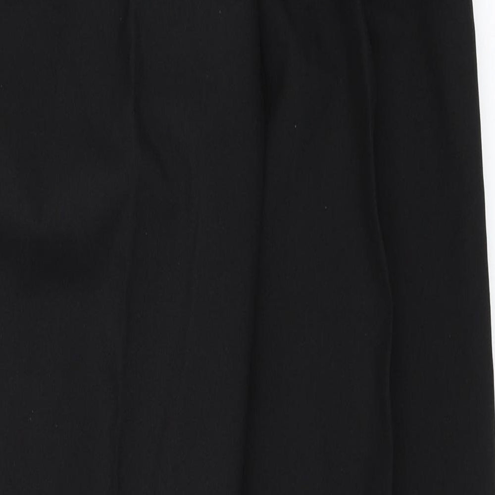 Womens UK Size 10 Preworn Regular Fit Black Trousers