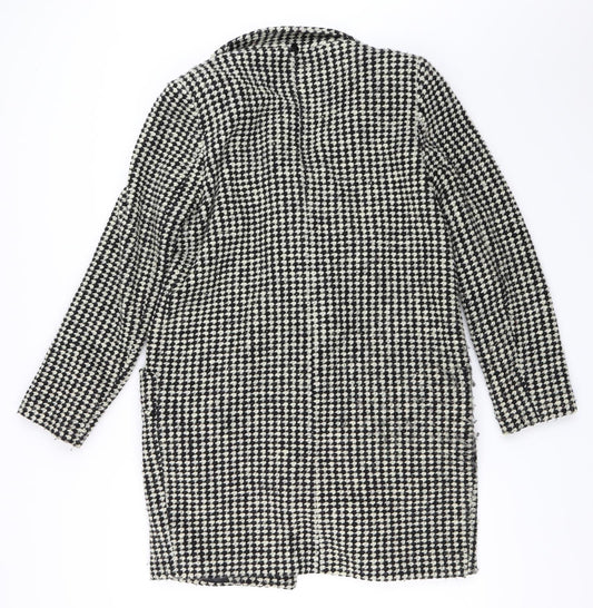 Womens UK Size 10 Debenhams Black Overcoat