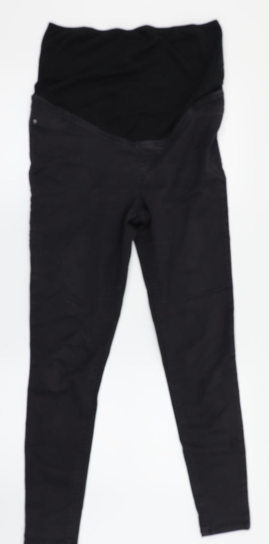 Womens UK Size 10 F&F Regular Fit Skinny Black Jeans