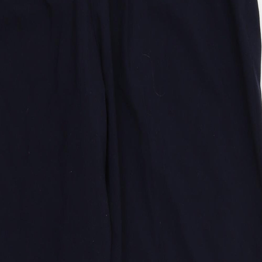Womens UK Size 16 M&S Regular Fit Dress Pants Blue Trousers