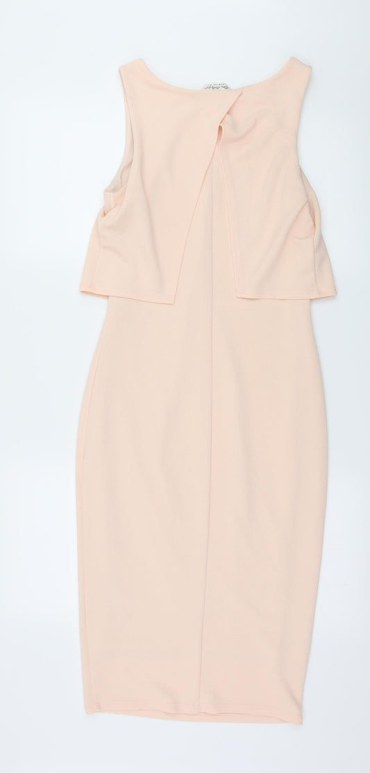 Miss Selfridge Womens Pink Pencil Dress Size 10