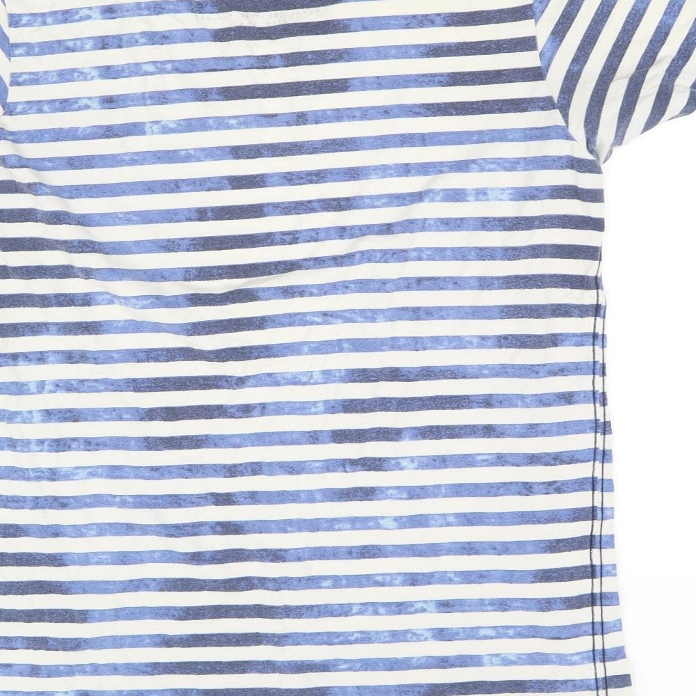 Womens UK Size S pre worn Blue Basic T-Shirt