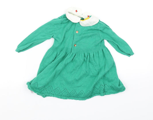 pre worn Green Fit & Flare Size 6-9 Months