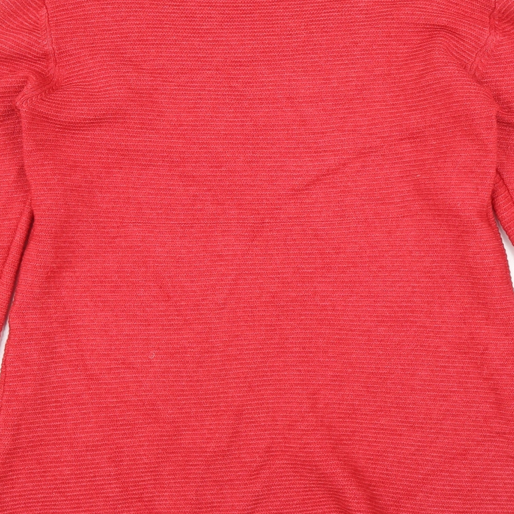 Meily Womens Red Pullover Jumper Size M