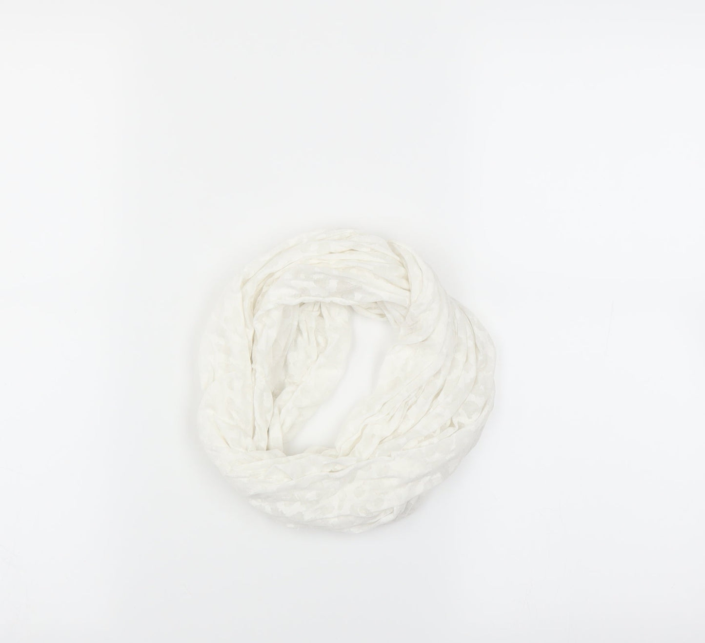 Preworn Womens White Scarf - loop scarf