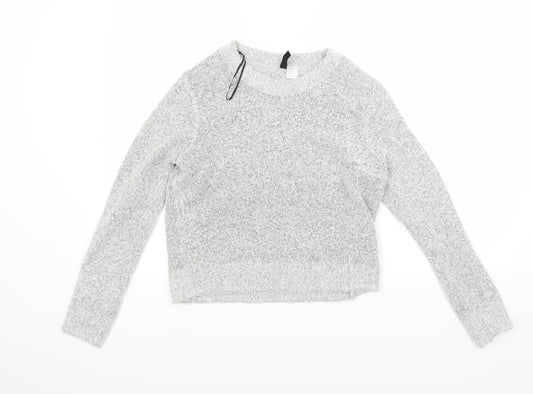 Divided Womens Grey Pullover Jumper Size S