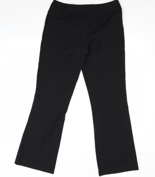George Womens Black Trousers Size 12 L30 in