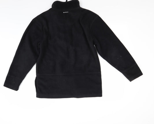 Active Womens Black Fleece Jacket Coat Size 12