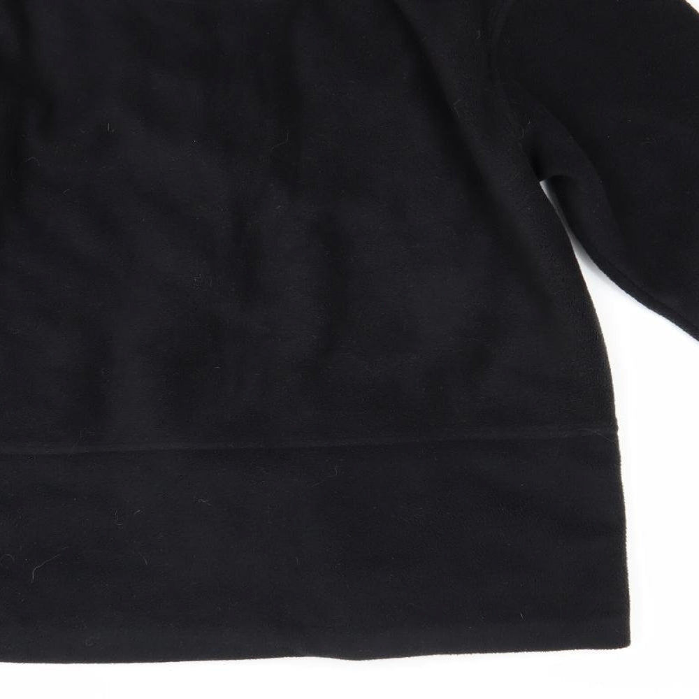 Active Womens Black Fleece Jacket Coat Size 12