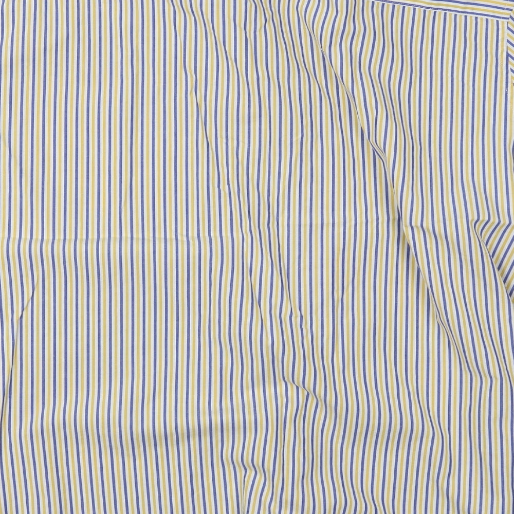 Mens UK Size 2XL M&S Yellow Button-Up Short Sleeve Casual Shirt