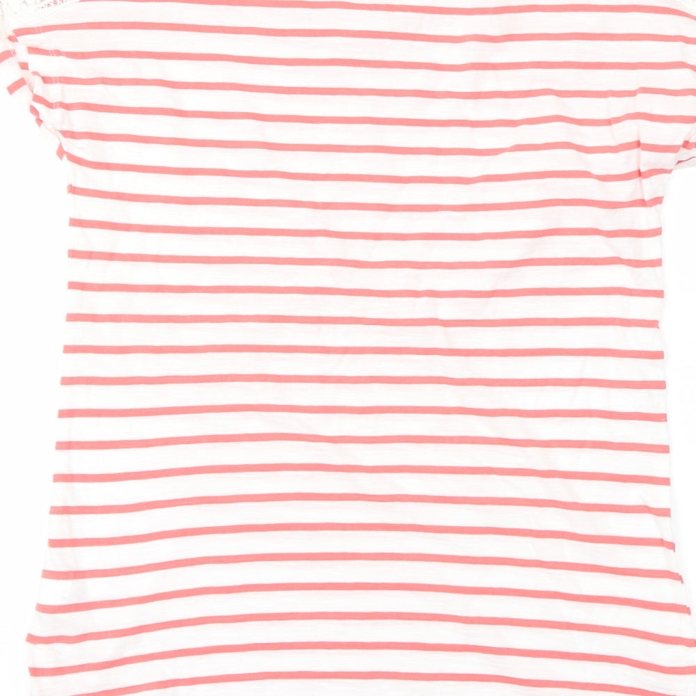 Primark Womens Red Striped Basic T-Shirt Size XS