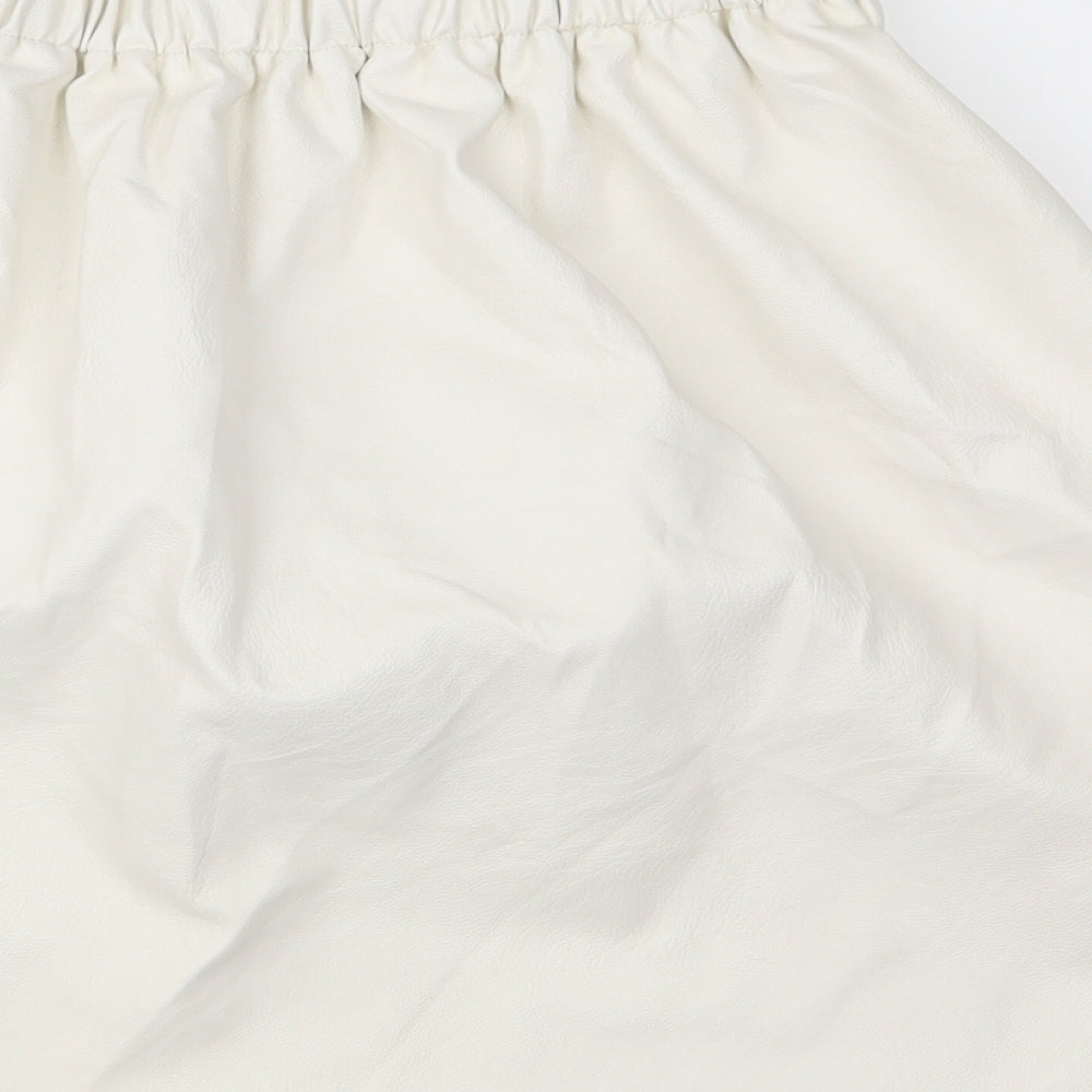 Missguided Womens White A-Line Skirt Size 6