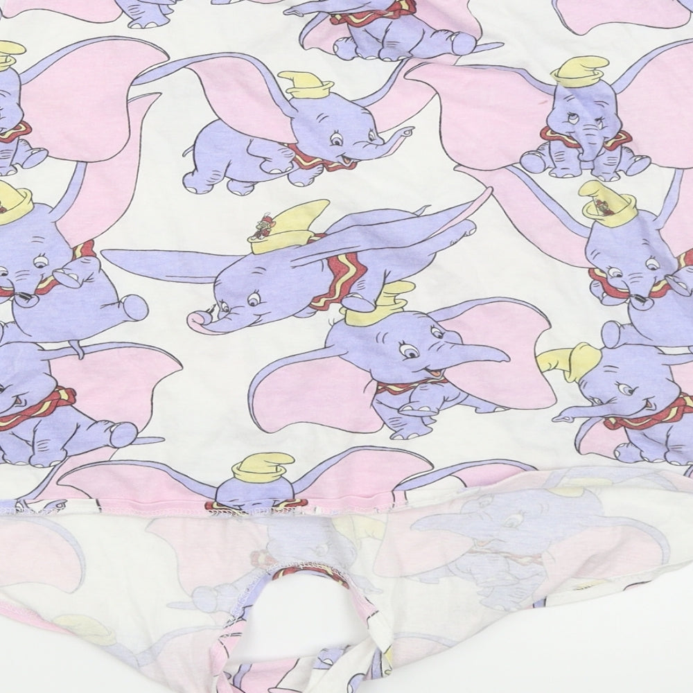 Primark Womens White Cropped T-Shirt Size 10 - Disney