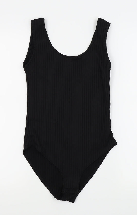 parisian Womens Black   Bodysuit One-Piece Size 8