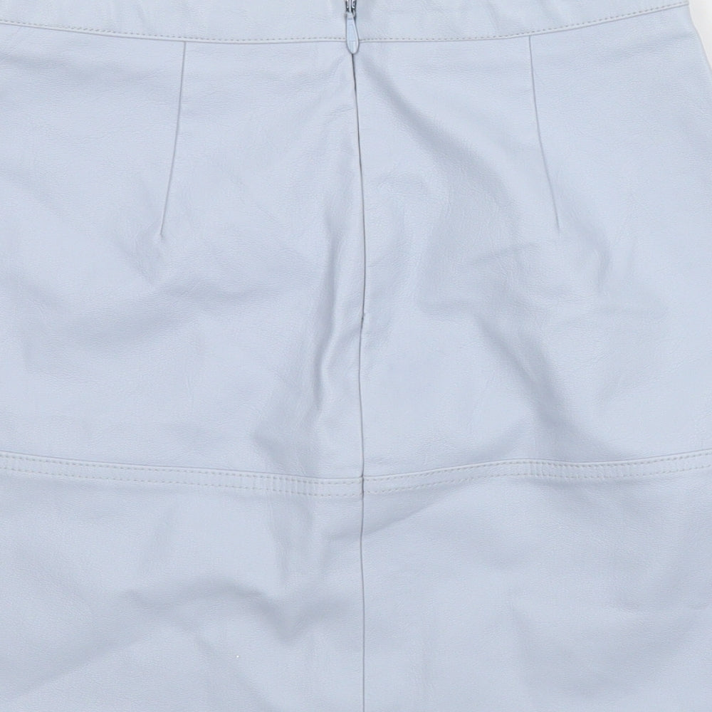 New Look Womens Blue A-Line Skirt Size 8