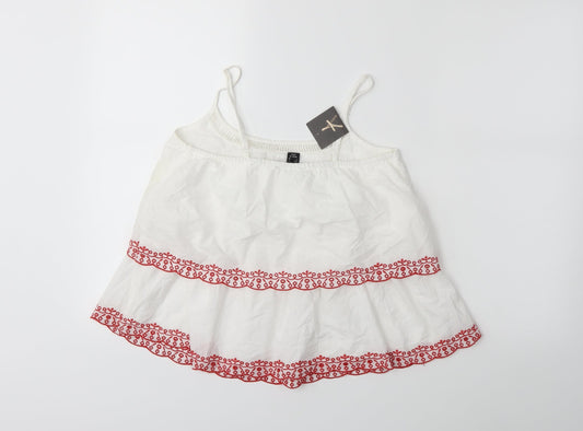 Womens UK Size 6 Atmosphere White Basic Blouse