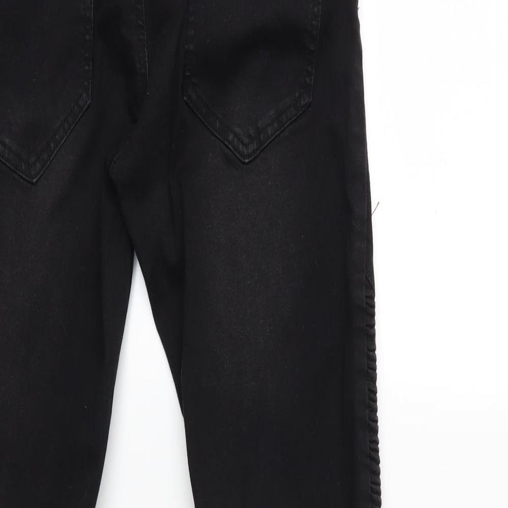 Mens UK Size 30 in Boohoo Regular Fit Skinny Black Jeans