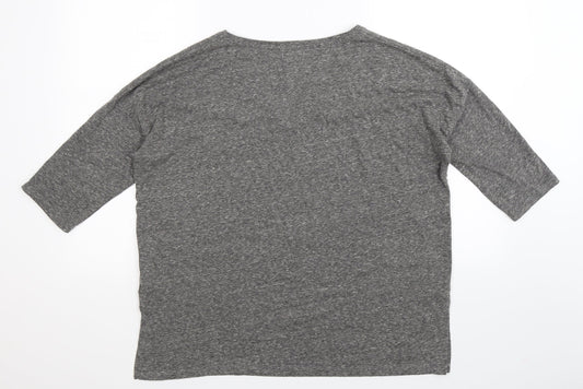 Womens UK Size S New Look Grey Basic T-Shirt