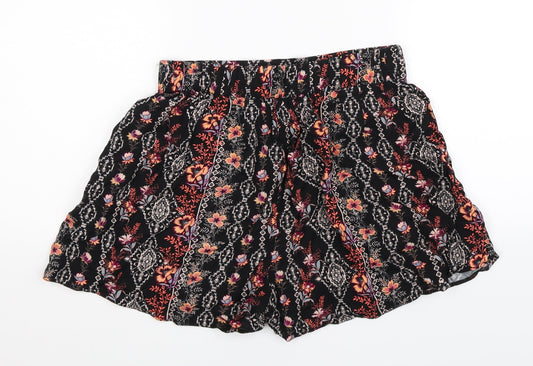 New Look Womens Multicoloured Floral  Hot Pants Shorts Size 8