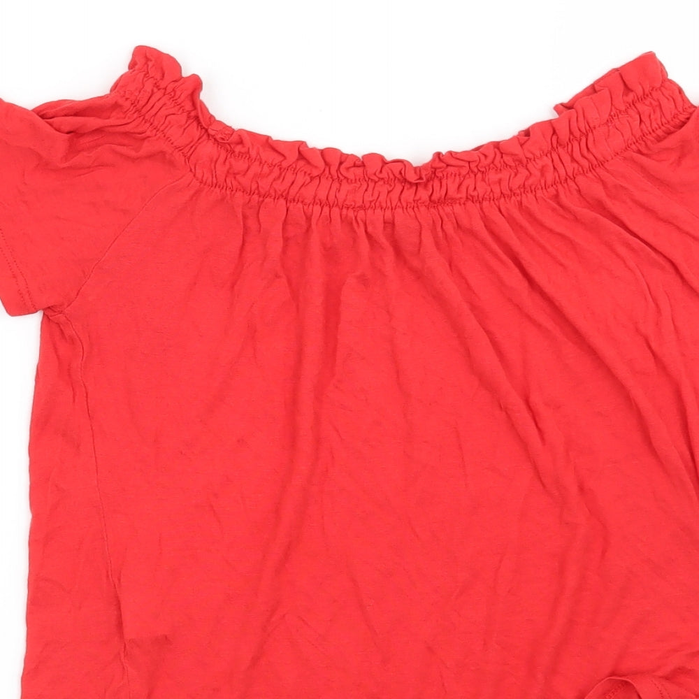 Primark Womens Red Basic Blouse Size 6