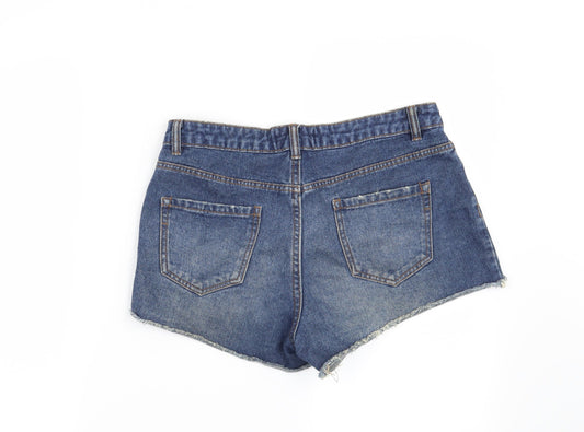 New Look Womens Blue   Cut-Off Shorts Size 10