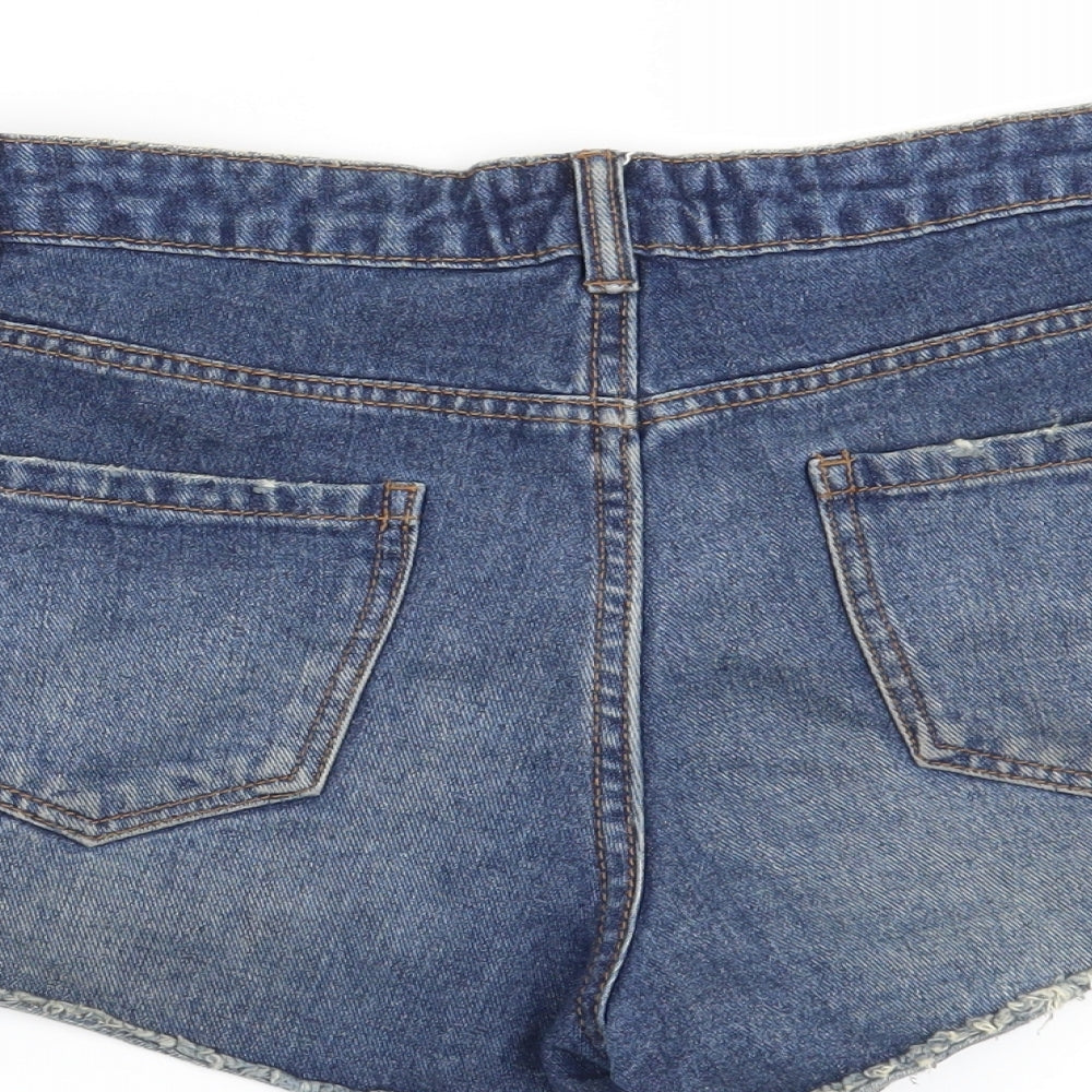 New Look Womens Blue Cut-Off Shorts Size 10