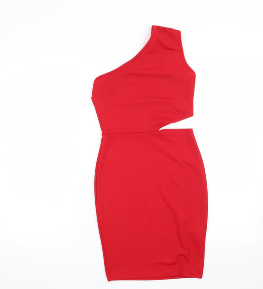 Pretty Little Thing Womens Red Bodycon Size 4