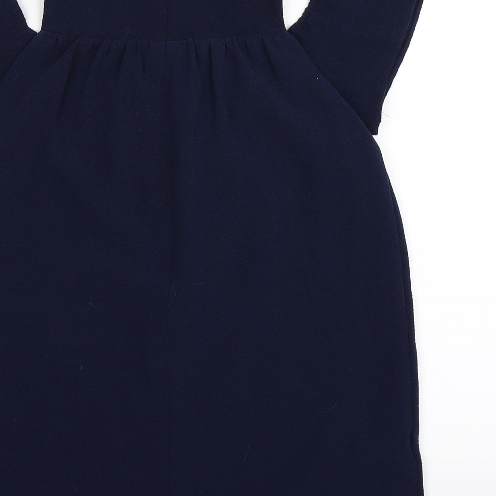 NEXT Girls Blue T-Shirt Dress Size 5 Years - cold shoudler