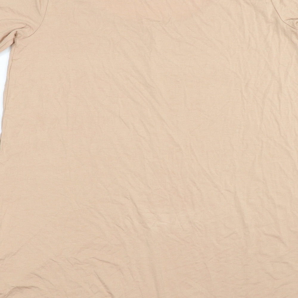Womens UK Size 12 ASOS Beige Tunic T-Shirt