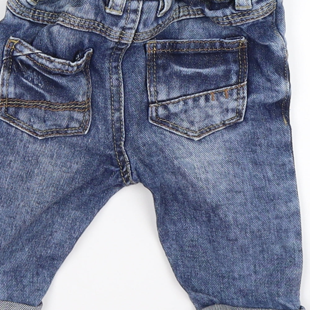 NEXT Boys Blue Denim Capri Trousers Size 3-6 Months