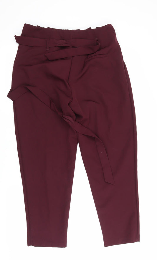 New Look Womens Purple Trousers L25 in