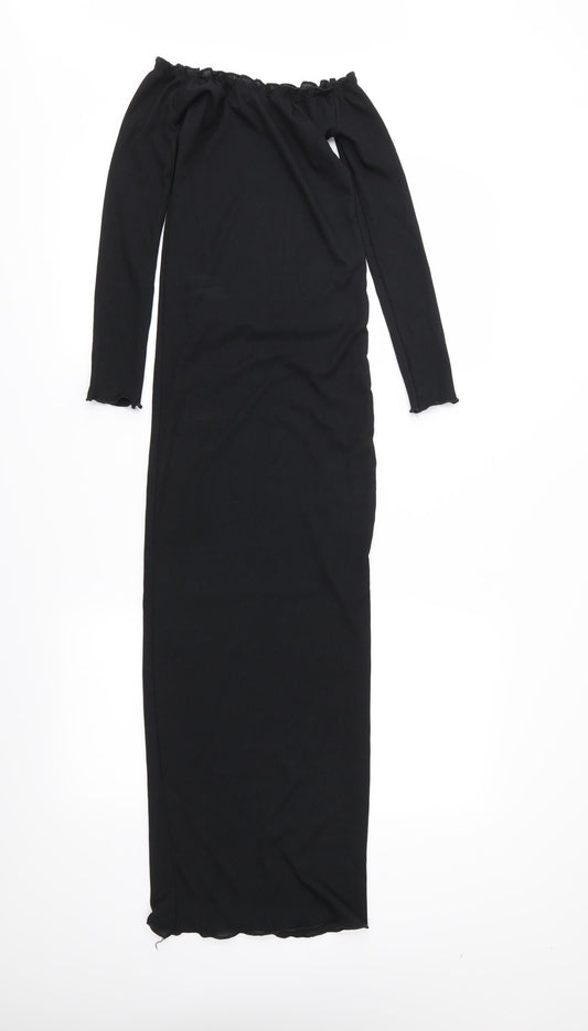 Femme Luxe Womens Black Maxi Size 6