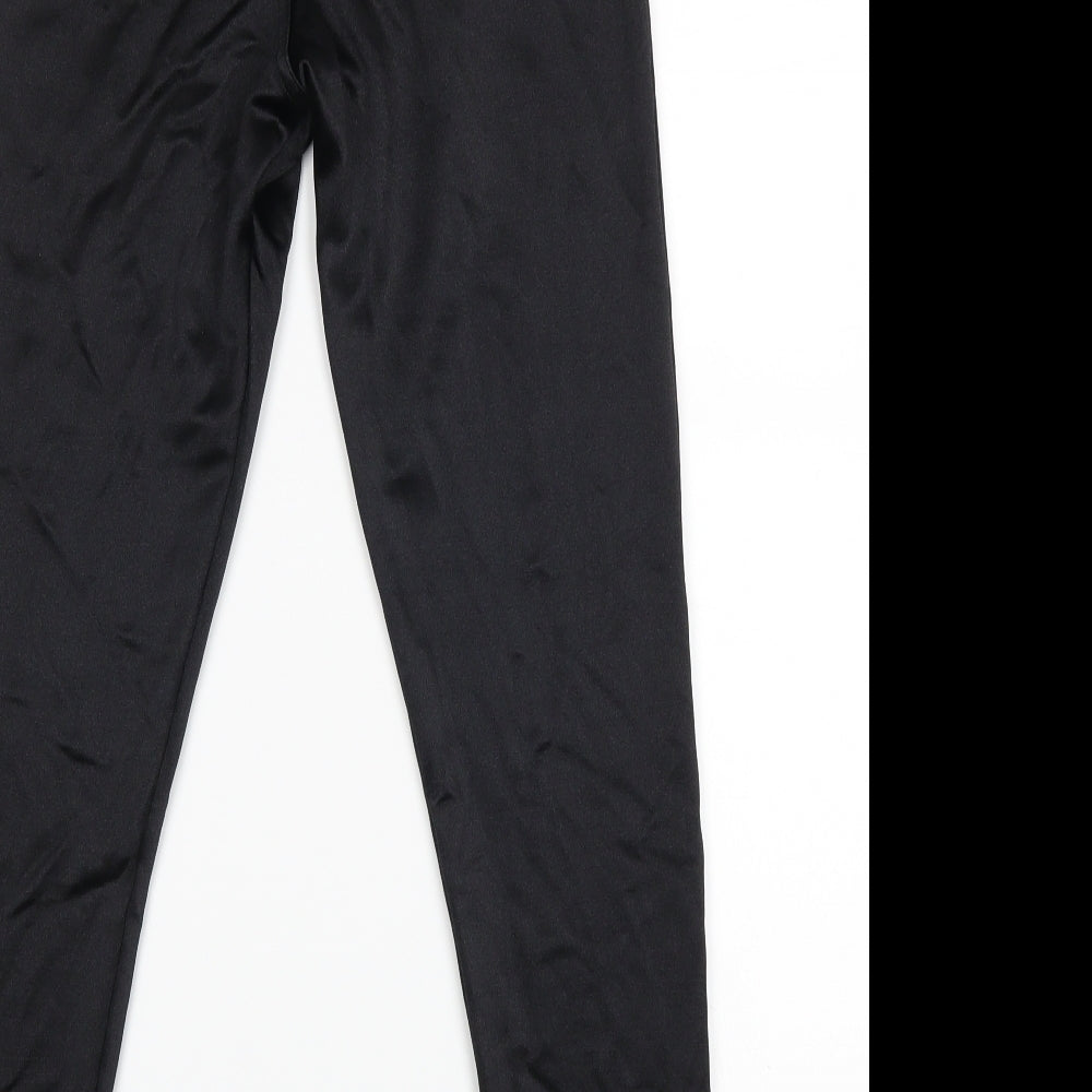 Womens UK Size S Light before Dark Regular Fit Black Trousers