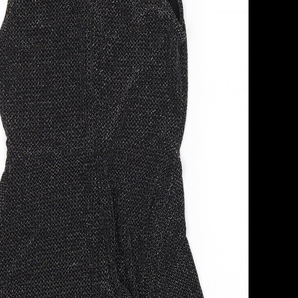 Topshop Womens Black Playsuit One-Piece Size 6