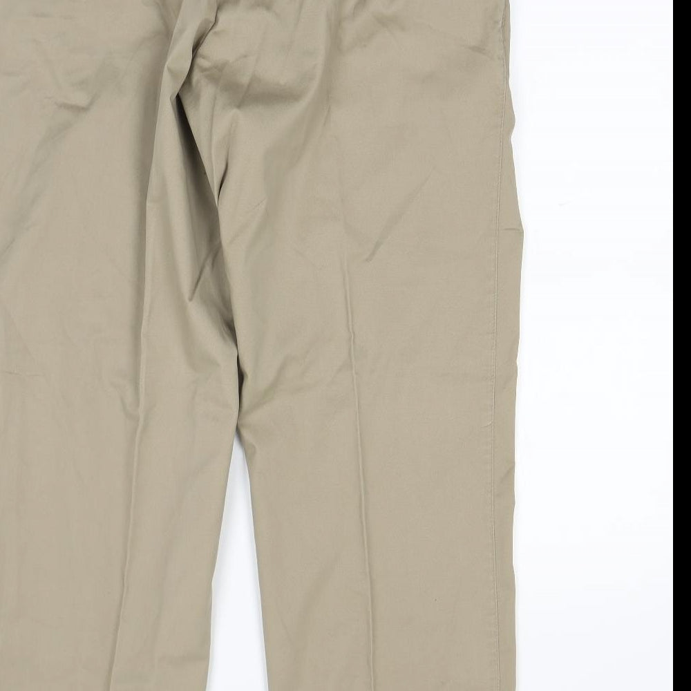 M&S Mens Beige Dress Pants Trousers Size S L26 in