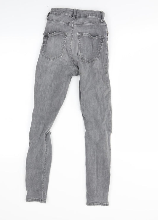 Topshop Womens Grey Skinny Jeans Size 25 in L27 in