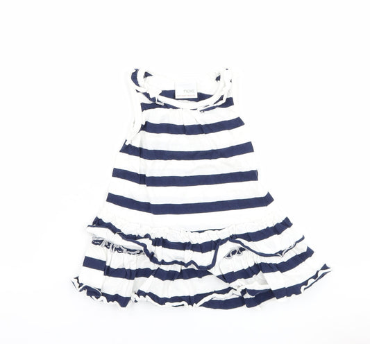 NEXT Girls Blue Spotted Tank Dress Size 3-6 Months
