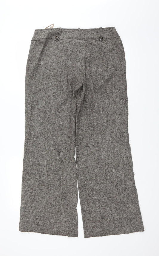 Womens UK Size 12 F&F Regular Fit Dress Pants Brown Trousers