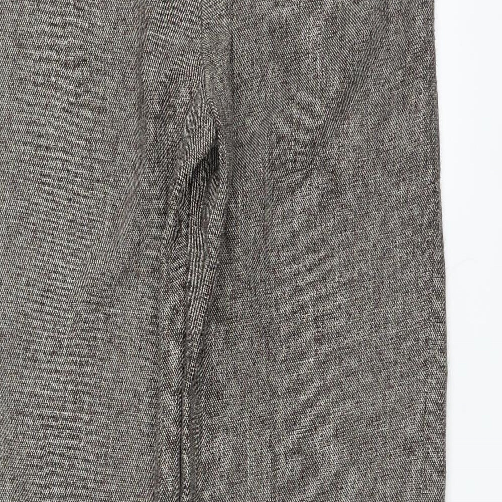 Womens UK Size 12 F&F Regular Fit Dress Pants Brown Trousers