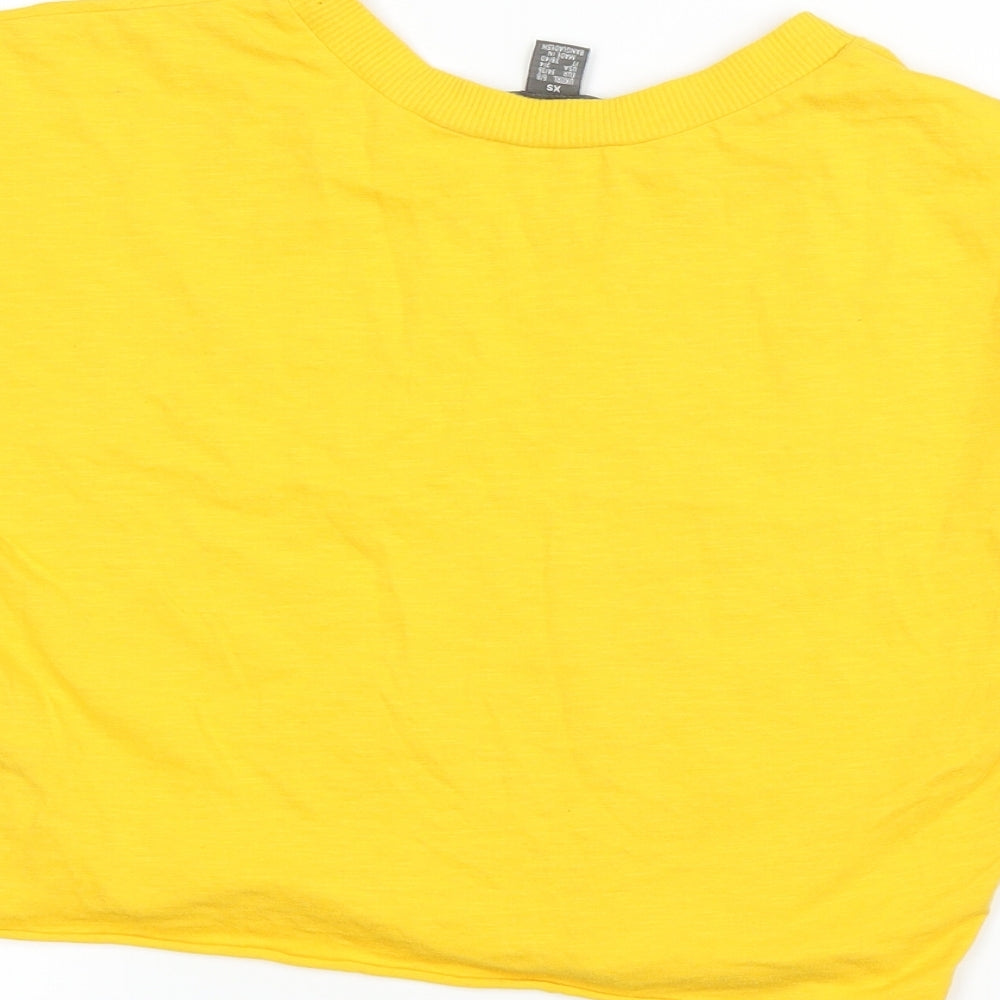 Primark Womens Yellow Basic T-Shirt Size 6
