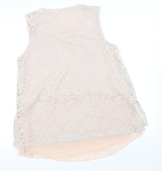 Quiz Womens Pink Floral Basic Blouse Size 16